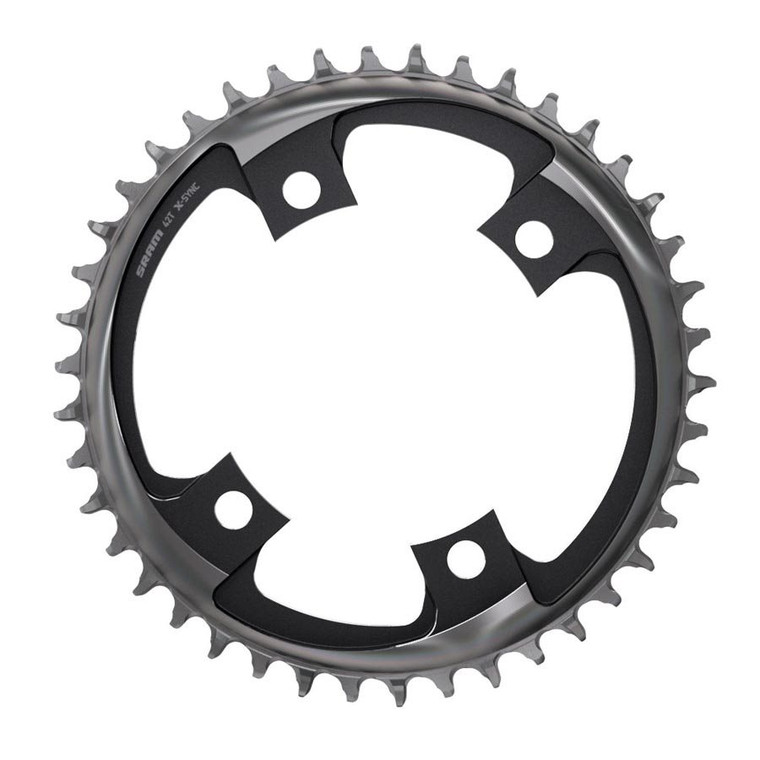 SRAM, X-SYNC 2 107mm, Chainring, Teeth: 42, Speed: 12, BCD: 107, Bolts: 4, Single, Aluminum, Grey