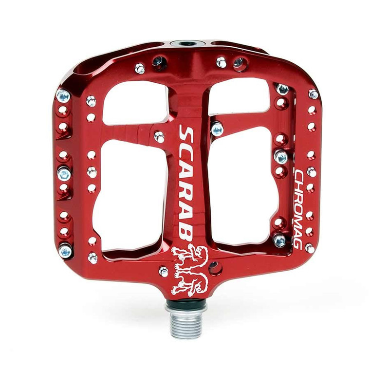 Chromag, Scarab, Platform pedals, Bushing and sealed bearings, Aluminium body, Red