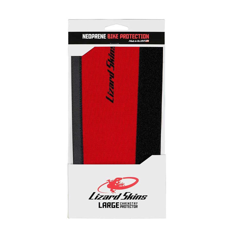 Lizard Skins, Chainstay Protector L Red Neoprene
