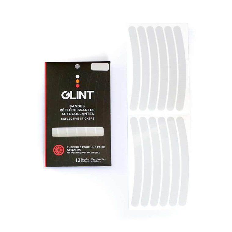 GLINT Reflective, Wheel Stickers, White, Kit