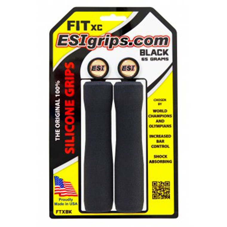 E.S.I., Fit XC, Grips, 130mm, Black, Pair