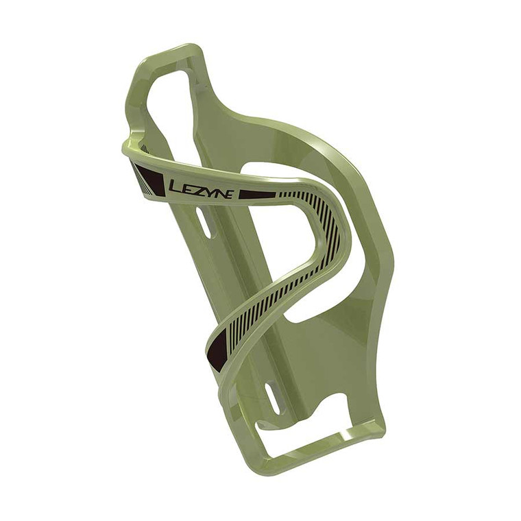 Lezyne, Flow Side Load, Bottle Cage, Composite, Right, Green Army, 48g