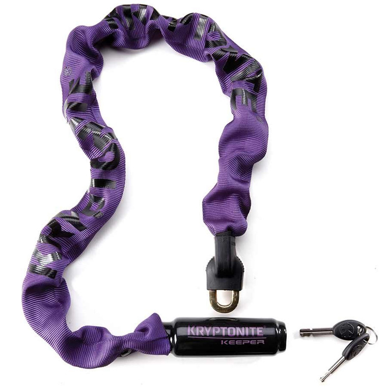 Kryptonite, Keeper 785 Integrated, Chain Lock, Key, 7mm, 85cm, 2.8', Purple