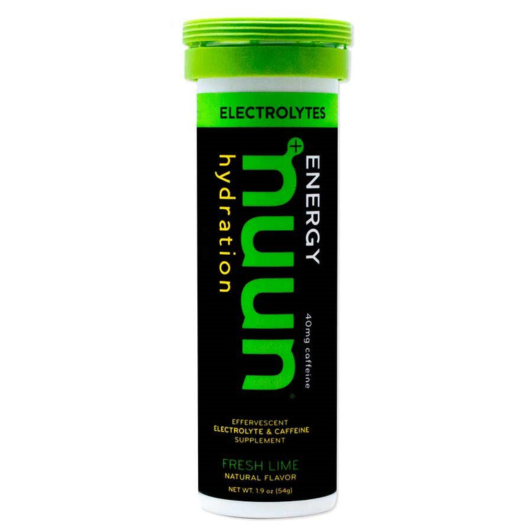 Nuun, Electrolytes w/ Caffeine, Drink Mix, Fresh Lime, Box of 8, 10 servings