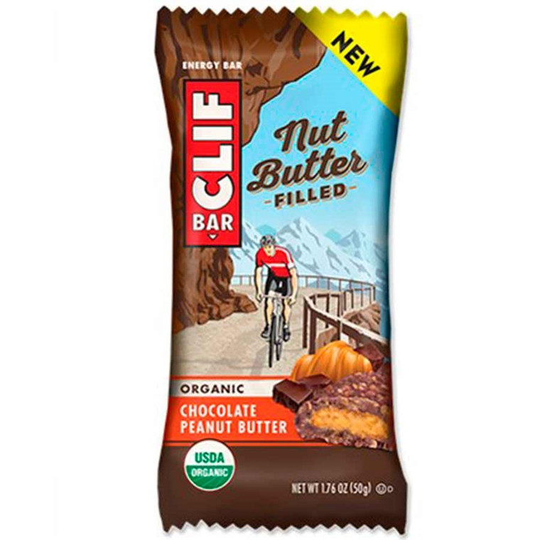 Clif, Nut Butter Filled, Bars, Chocolate/Peanut Butter, 12pcs