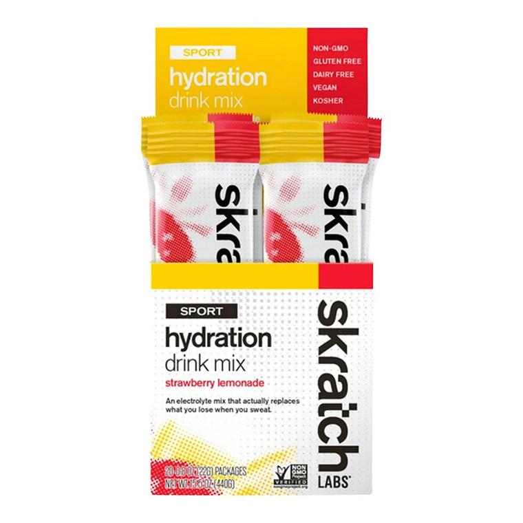 Skratch Labs, Sport Hydration, Drink Mix, Strawberry, Individual Packs, 20 servings, 20pcs