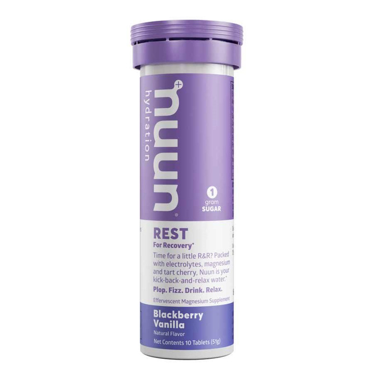 Nuun, Rest, Drink Mix, Blackberry/Vanilla, Box of 8, 10 servings