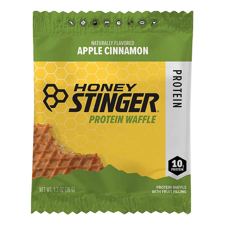 Honey Stinger, Protein Waffles, Bars, Apple/Cinnamon, 12pcs
