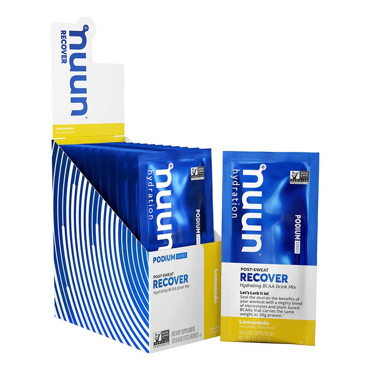 Nuun, Recover, Drink Mix, Lemonade, Individual Packs, 12 servings, 12pcs