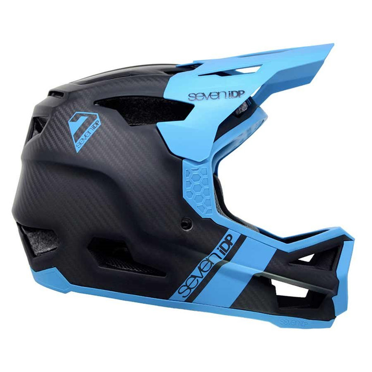 7iDP, Project 23 Carbon, Full Face Helmet, Raw Carbon/Gloss Electric Blue, M, 57 - 58cm
