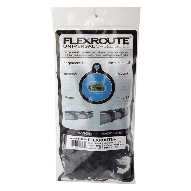 COBRA PRODUCTS CABLE GUIDE COBRA FLEXROUTE GUIDES ONLY 100pk BULK BK 1020