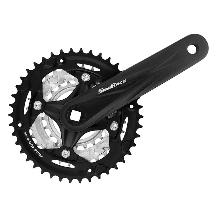 SUNRACE CRANKSET SUNRACE FCM600 170x42/32/22 SQ BK/SL FCM600.00DD.SS0.BX