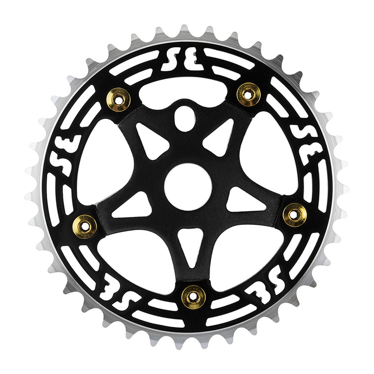 SE BIKES CHAINRING SE BIKES 1pc 39T 1/8 ALY w/SPIDER BK/BK CP P107-39T + AP13