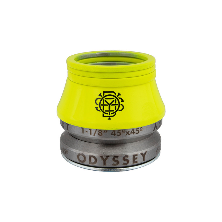 ODYSSEY HEADSET ODY INT MX 1-1/8 12mm F-YL w/CONICAL SPACER C-327-FYEL