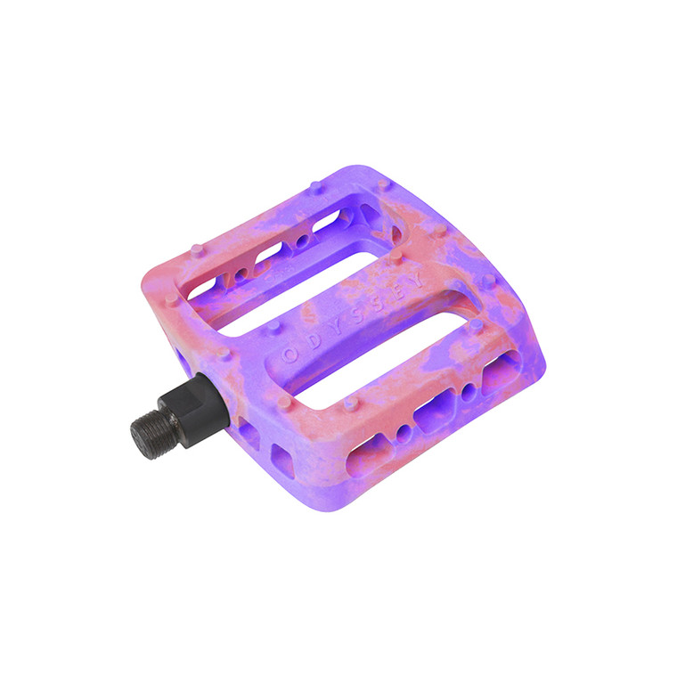 ODYSSEY PEDALS ODY MX TWISTED PRO PC 9/16 PU/RD-SWIRL P-109-PURBRD