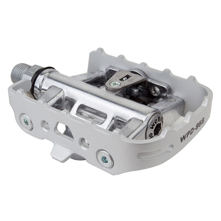 WELLGO PEDALS WELLGO MTB 95B 1-SIDE CLPLES SIL 9/16 WPD-95B-SIL