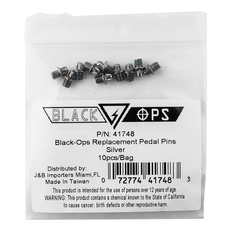 BLACK OPS PEDALS BK-OPS TORQLITE UL M4-8 REP PINS SL BGof10