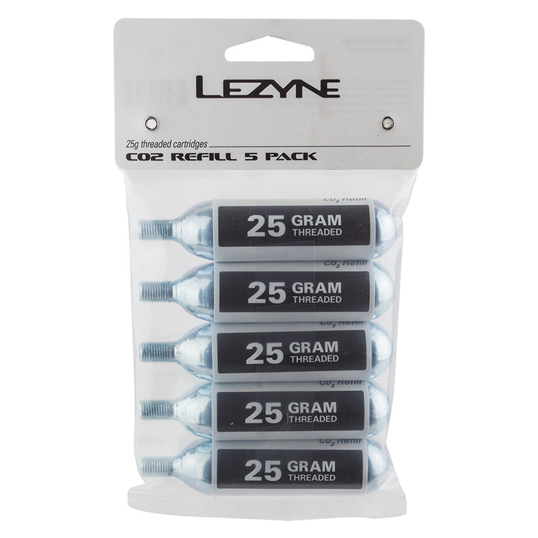 LEZYNE PUMP LEZ Co2 CART 25g THRD BGof5 1-C2-CRTDG-V125P5