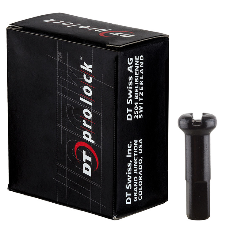 DT SWISS SPOKE NIPPLE DT ALY 2.0x12mm PROLOCK BK BXof100 NPAA20120S0100