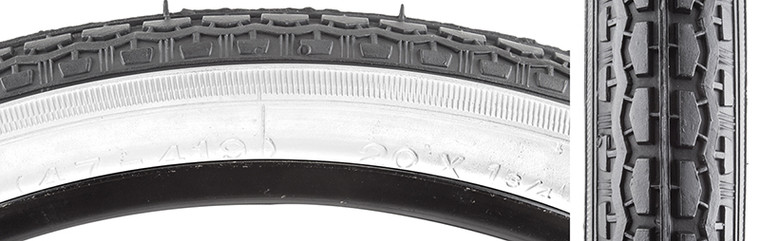 SUNLITE TIRES SUNLT 20x1-3/4 S7 BK/WH STREET K126 WIRE