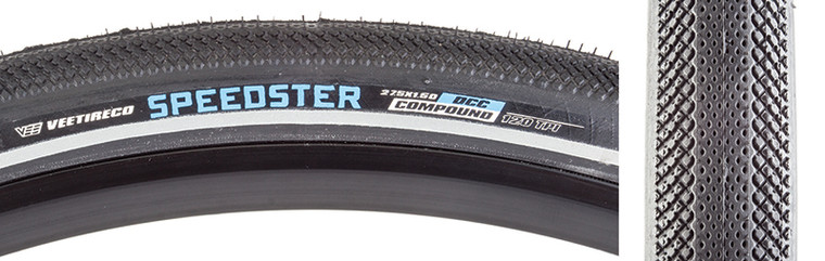 VEE TIRE & RUBBER TIRES VEE SPEEDSTER 27.5x1.5 BK/BK FOLD/72/DCC/TLR/B-PROOF B316148