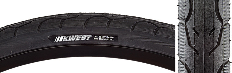 KENDA TIRES KEN KWEST 26x1.5 BK/BK SRC/60 WIRE 65psi 1263019359