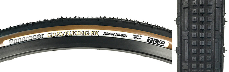 PANARACER TIRES PAN GRAVEL KING SK 700x38 TBLS BK/BRN FOLD RF738-GKSK-D