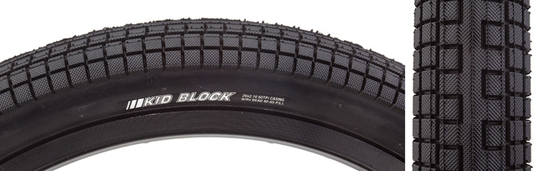 KENDA TIRES KEN KID BLOCK SPORT 20x2.1 BK/BK SRC/4-PLY/60 WIRE 65psi 212856