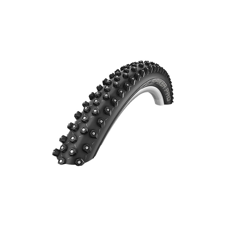 SCHWALBE TIRES SCHWALBE ICE SPIKER PRO PERF LITE RACEGUARD 26x2.1 BK/BSK 361-STUD-SNOW WIRE 11100937