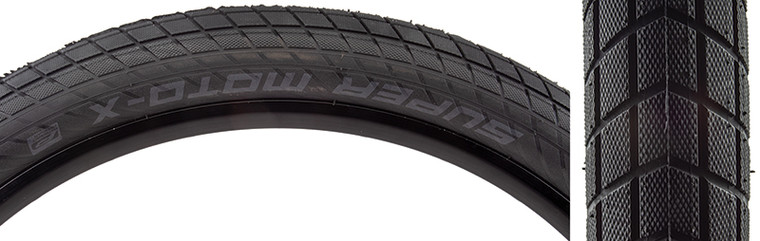 SCHWALBE TIRES SCHWALBE SUPER MOTO-X PERF SS 27.5x2.4 BK/BSK DUAL GN-COMPOUND E50 WIRE 11100726.01