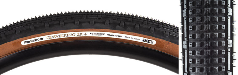 PANARACER TIRES PAN GRAVEL KING SK+ 700x43 TBLS BK/BRN FOLD RF743-GKSK-P-D