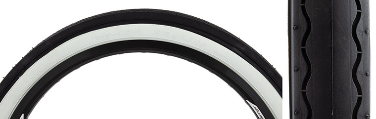 SUNLITE TIRES SUNLT 20x2.125 BK/WH SLICK 841 WIRE