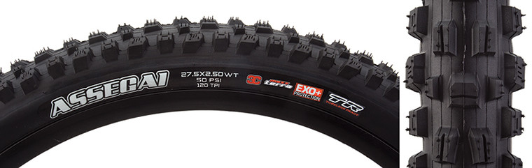 MAXXIS TIRES MAX ASSEGAI 27.5x2.5 BK FOLD/120 3CT/EXO+/TR/WT TB00172400