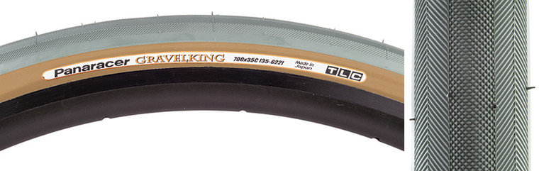 PANARACER TIRES PAN GRAVEL KING 700x35 TBLS OLIVE/BRN FOLD RF735-GK-OG-D