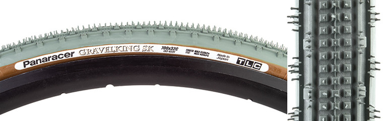 PANARACER TIRES PAN GRAVEL KING SK 700x32 TBLS OLIVE/BRN FOLD RF732-GKSK-OG-D