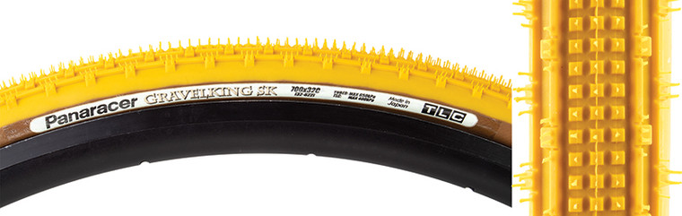 PANARACER TIRES PAN GRAVEL KING SK 700x32 TBLS MUSTARD/BRN FOLD RF732-GKSK-MY-D