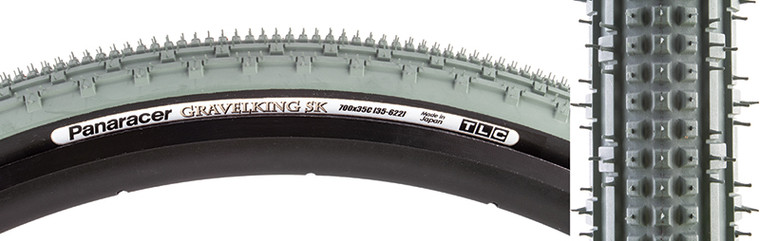 PANARACER TIRES PAN GRAVEL KING SK 700x35 TBLS OLIVE/BK FOLD RF735-GKSK-OG-B