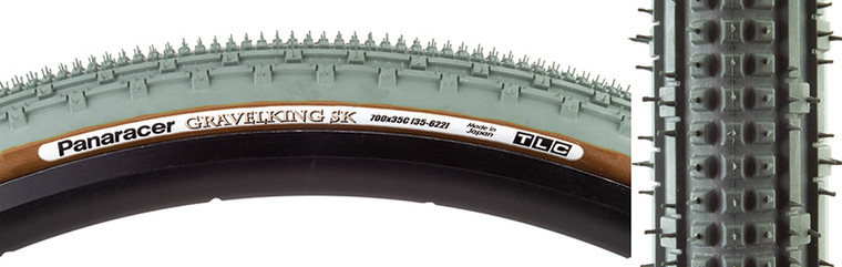 PANARACER TIRES PAN GRAVEL KING SK 700x35 TBLS OLIVE/BRN FOLD RF735-GKSK-OG-D