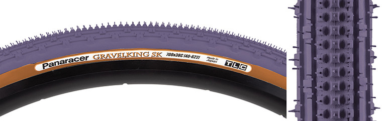 PANARACER TIRES PAN GRAVEL KING SK 700x38 TBLS PU/BRN FOLD RF738-GKSK-DP-D