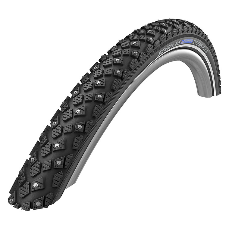 SCHWALBE TIRES SCHWALBE MARATHON WINTER PLUS PERF TWIN SMARTGUARD 700x35 BK/BK/REF 240-STUD-SNOW WIRE 11126448.02