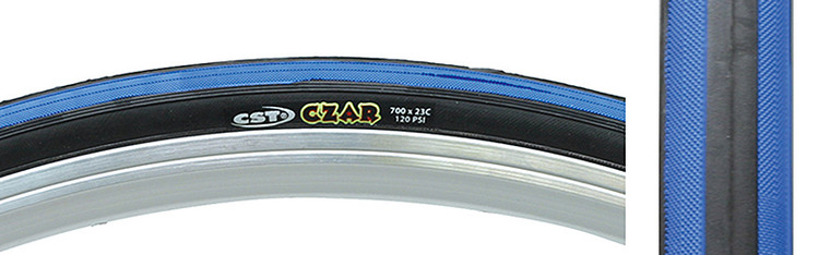 CST PREMIUM TIRES CSTP CZAR 700x25 BK/BU 120lb WIRE TB86395400