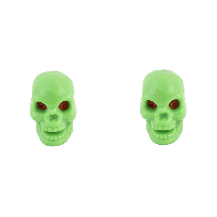 TRICKTOPZ VALVE CAPS TRICKTOPZ SKULL ONLY 1pr/GN SHC-GN-2PK