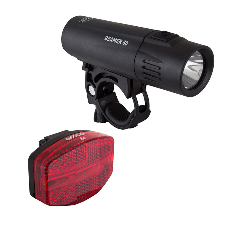 PLANET BIKE LIGHT PB COMBO BEAMER 80/GRATEFUL RED F&R 3161