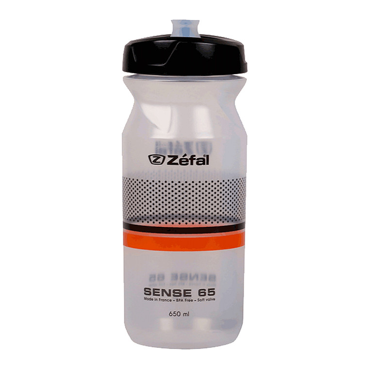 ZEFAL BOTTLE ZEFAL M65 SENSE (H) 650ml TRANS/BK/OR 155H