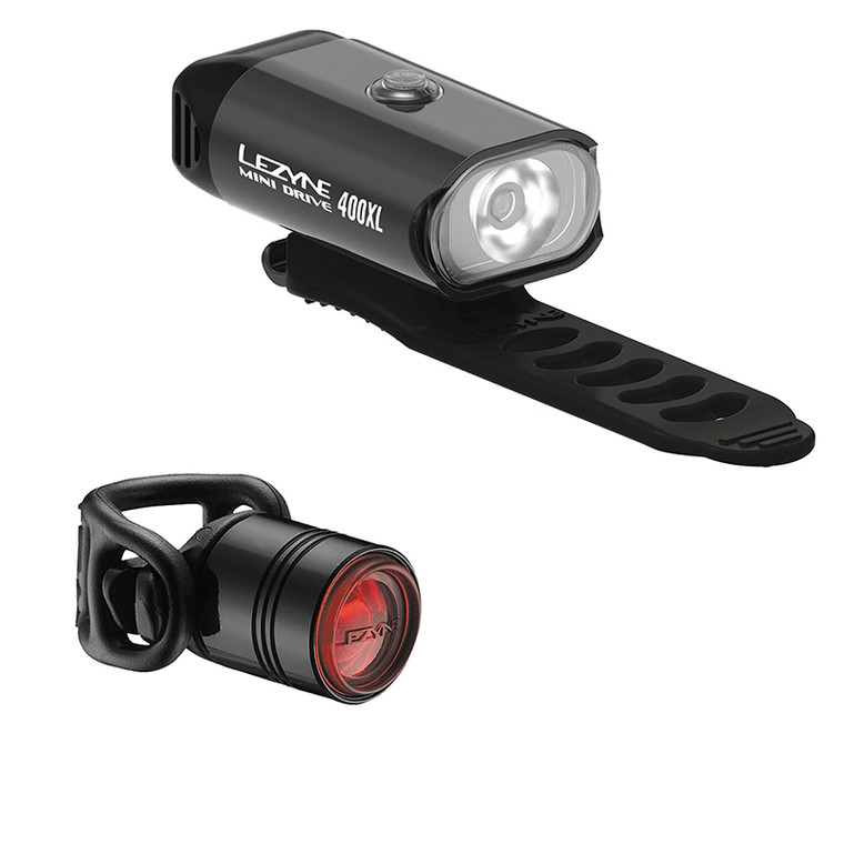 LEZYNE LIGHT LEZ COMBO MINI DRIVE 400XL/FEMTO USB BK 1-LED-24P-V204