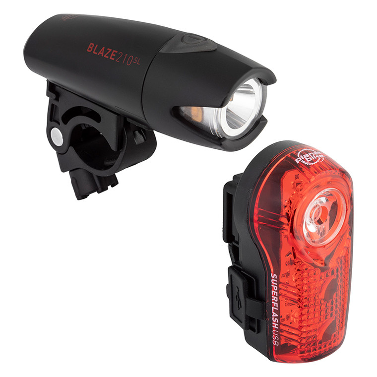 PLANET BIKE LIGHT PB COMBO BLAZE 210SL/SUPERFLASH USB F&R 3182