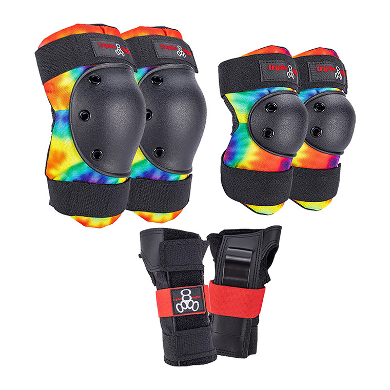 TRIPLE EIGHT PAD SET TRIPLE8 SAVER-3 ELBO/KNE/WRST SM TIE DYE 61127