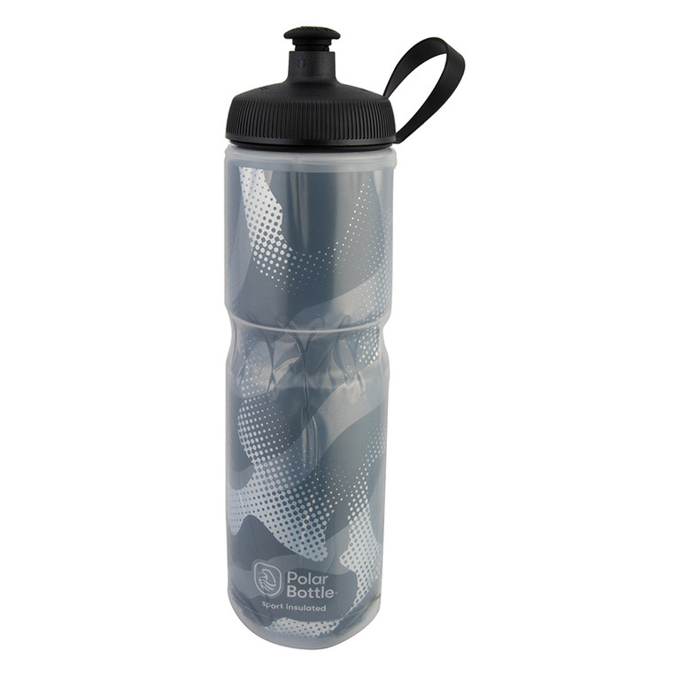 POLAR BOTTLE POLAR SPORT INSULATED 24oz CONTENDER CHARCOAL/SL INS24OZ11