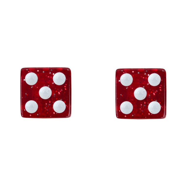 TRICKTOPZ VALVE CAPS TRICKTOPZ DICE-GLITTER RED 1p/PK DIC-RG-2PK