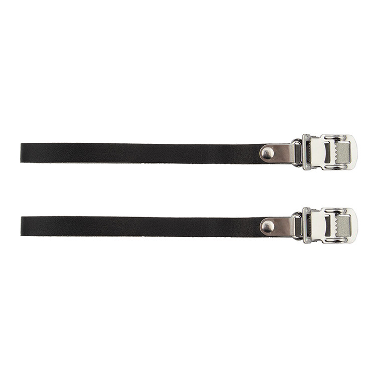 SUNLITE TOE STRAPS SUNLT RD LEATHER BLK